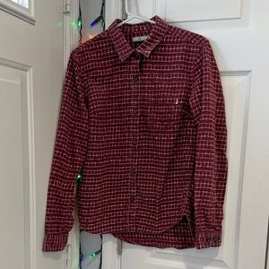 Obey Burgundy Plaid Flannel Shirt